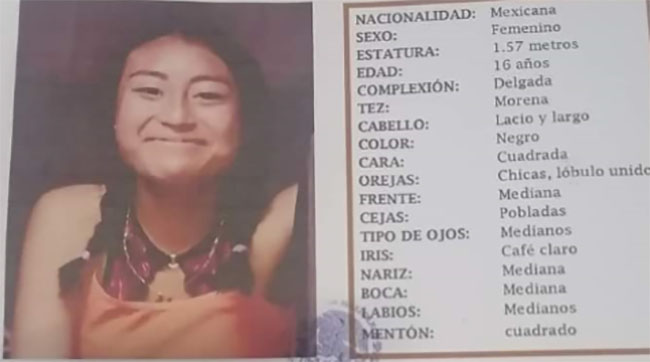 Fernanda de 16 años desapareció en la colonia Santa Lucía en Puebla