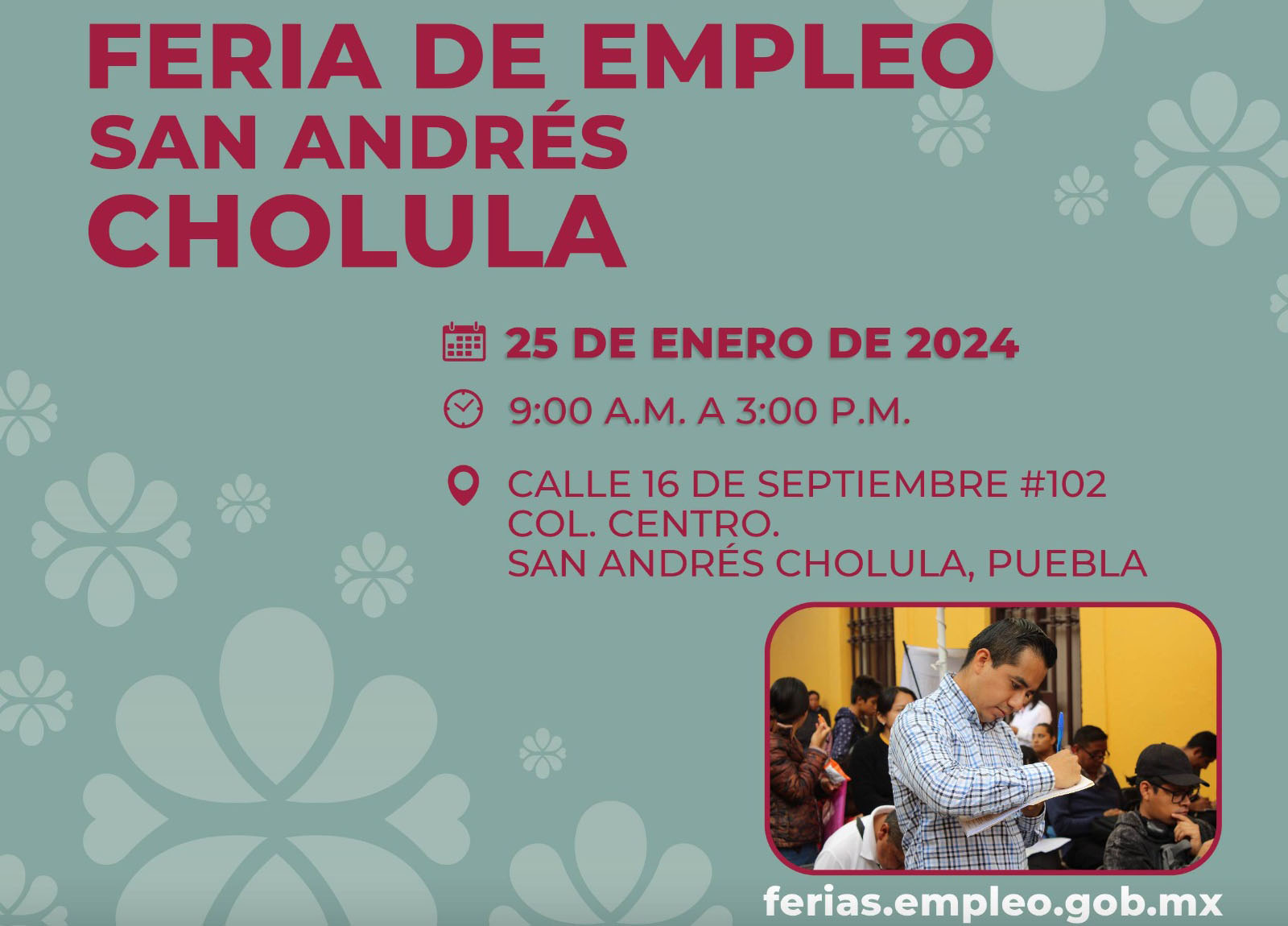 Este jueves 25 de enero realizarán feria del empleo en San Andrés Cholula 