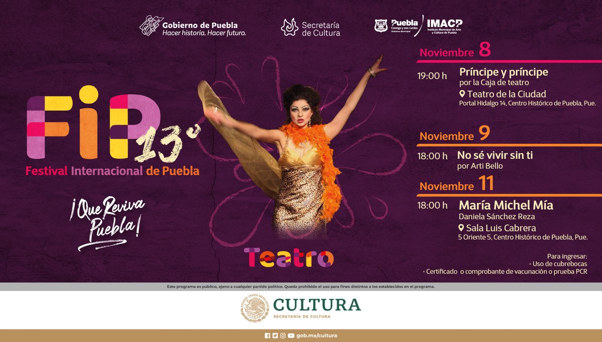 Presentan cartelera del Festival Internacional de Puebla