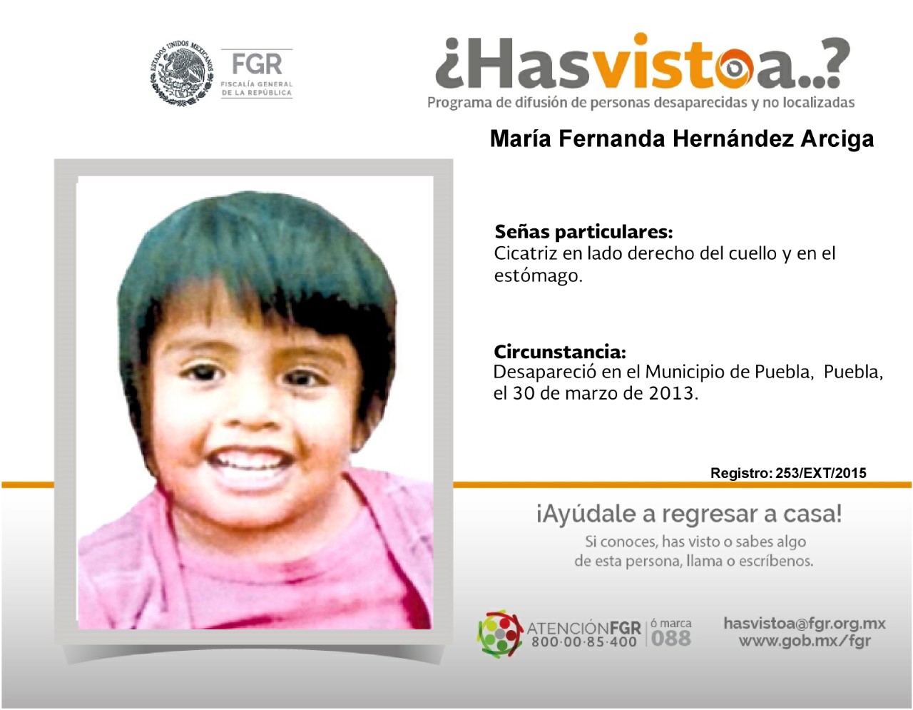 Buscan a María Fernanda Hernández Arciga 