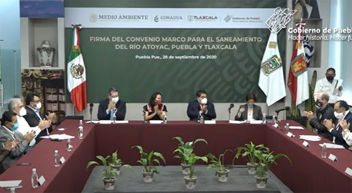 EN VIVO Puebla y Tlaxcala firman convenio para el saneamiento del río Atoyac