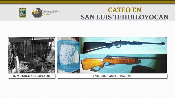 En San Luis Tehuiloyocan, Fiscalía cateó inmueble