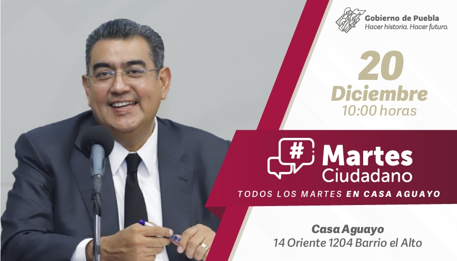El gobernador, Sergio Salomón Céspedes, invita al Martes Ciudadano