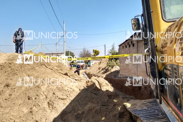 Muere sepultado en obra de drenaje de San Lorenzo Chiautzingo