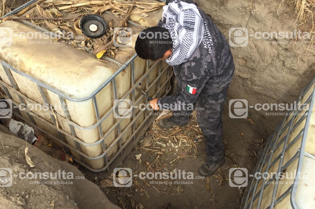 Ahora ocultan bajo tierra gasolina robada en Acatzingo