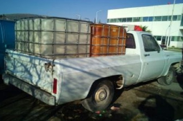 Recupera SSP más de 6 mil litros de combustible robado en Puebla