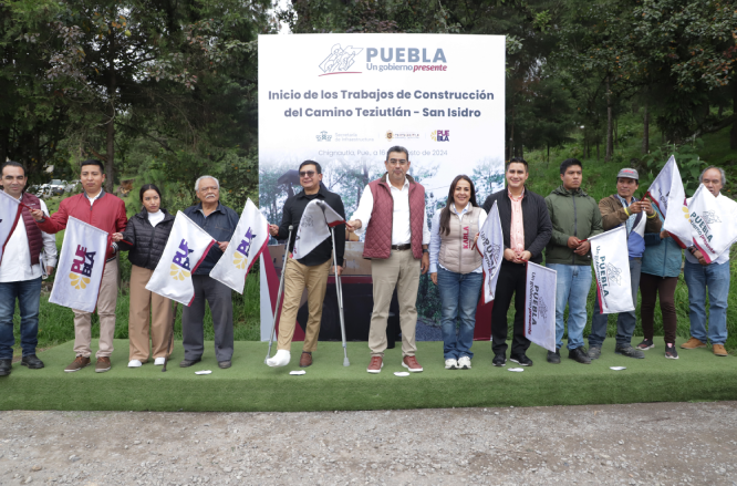 Céspedes inicia trabajos de construcción del camino Teziutlán-San Isidro