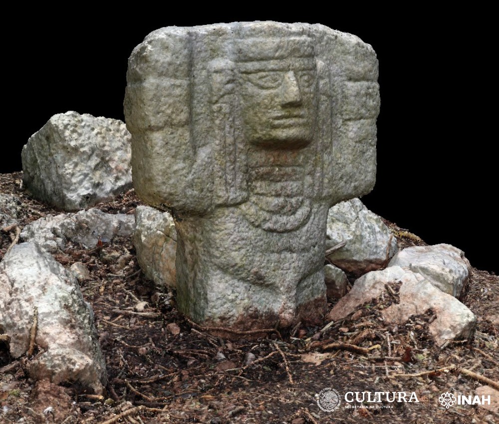 Hallan escultura de atlante en sendero que conducirá a nueva sección de Chichén Itzá
