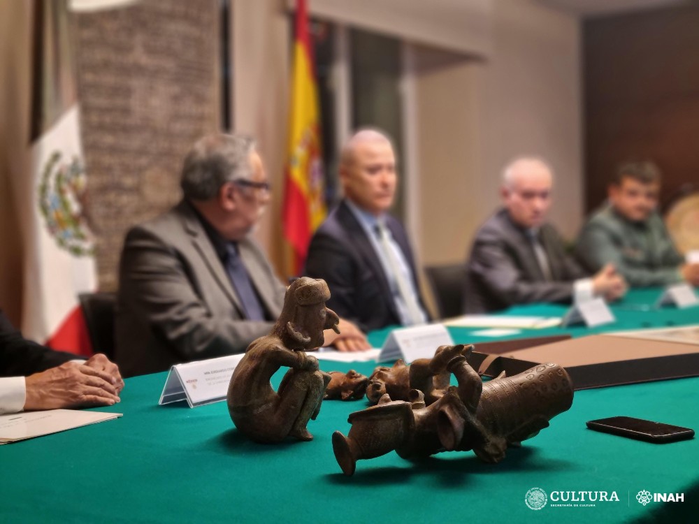 México recupera al patrimonio cultural piezas arqueológicas ubicadas España 