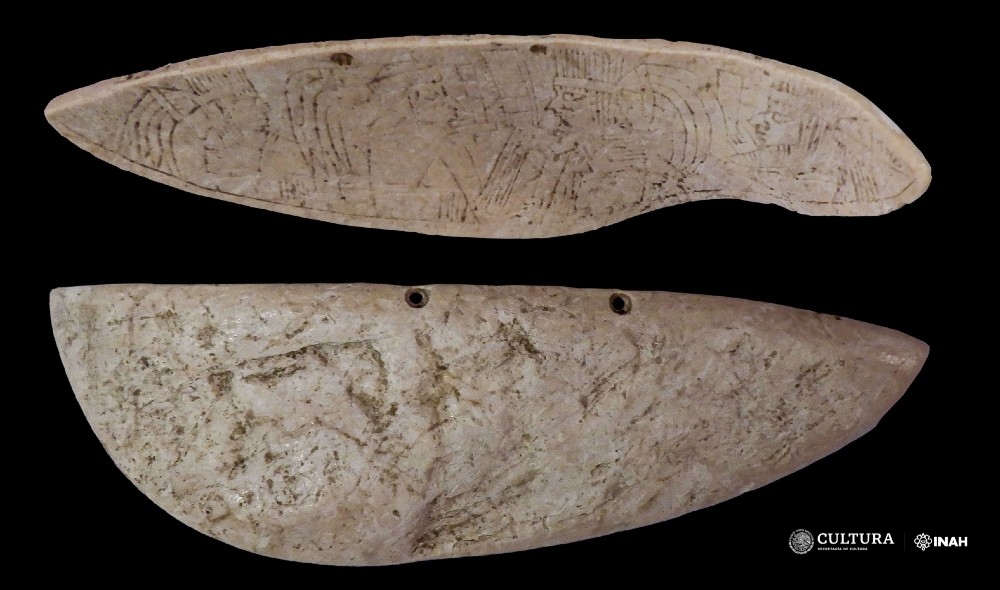 En el Tramo 7 del Tren Maya descubre gargantilla labrada de época prehispánica