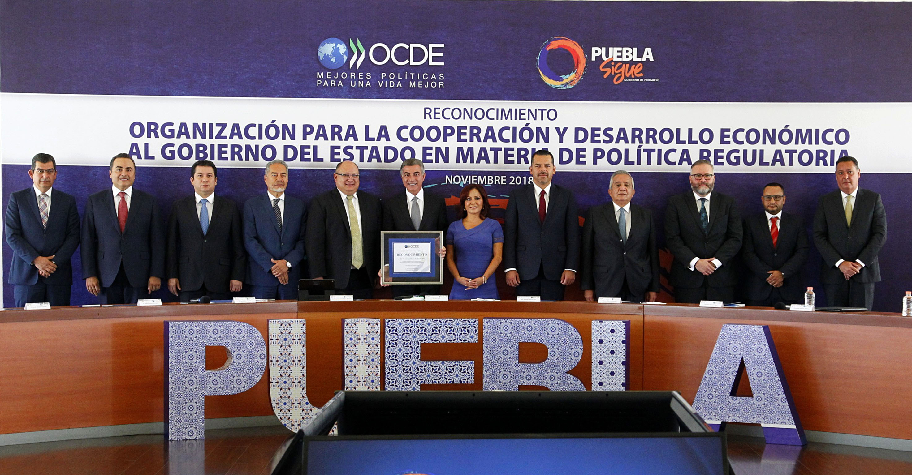 OCDE reconoce a Puebla en materia de política regulatoria