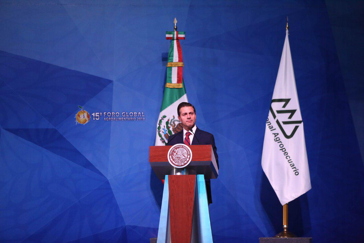Peña Nieto y Gali inauguran el Foro Global Agroalimentario