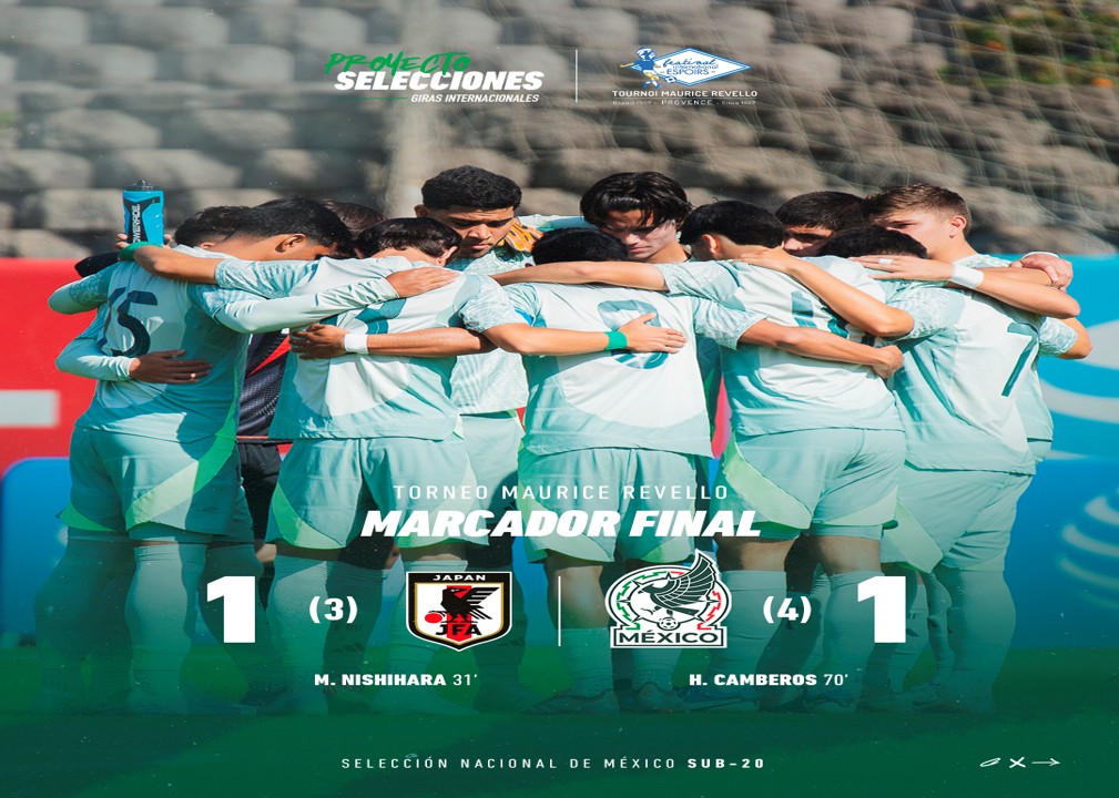México vence en penales a Japón en el Torneo Maurice Revello