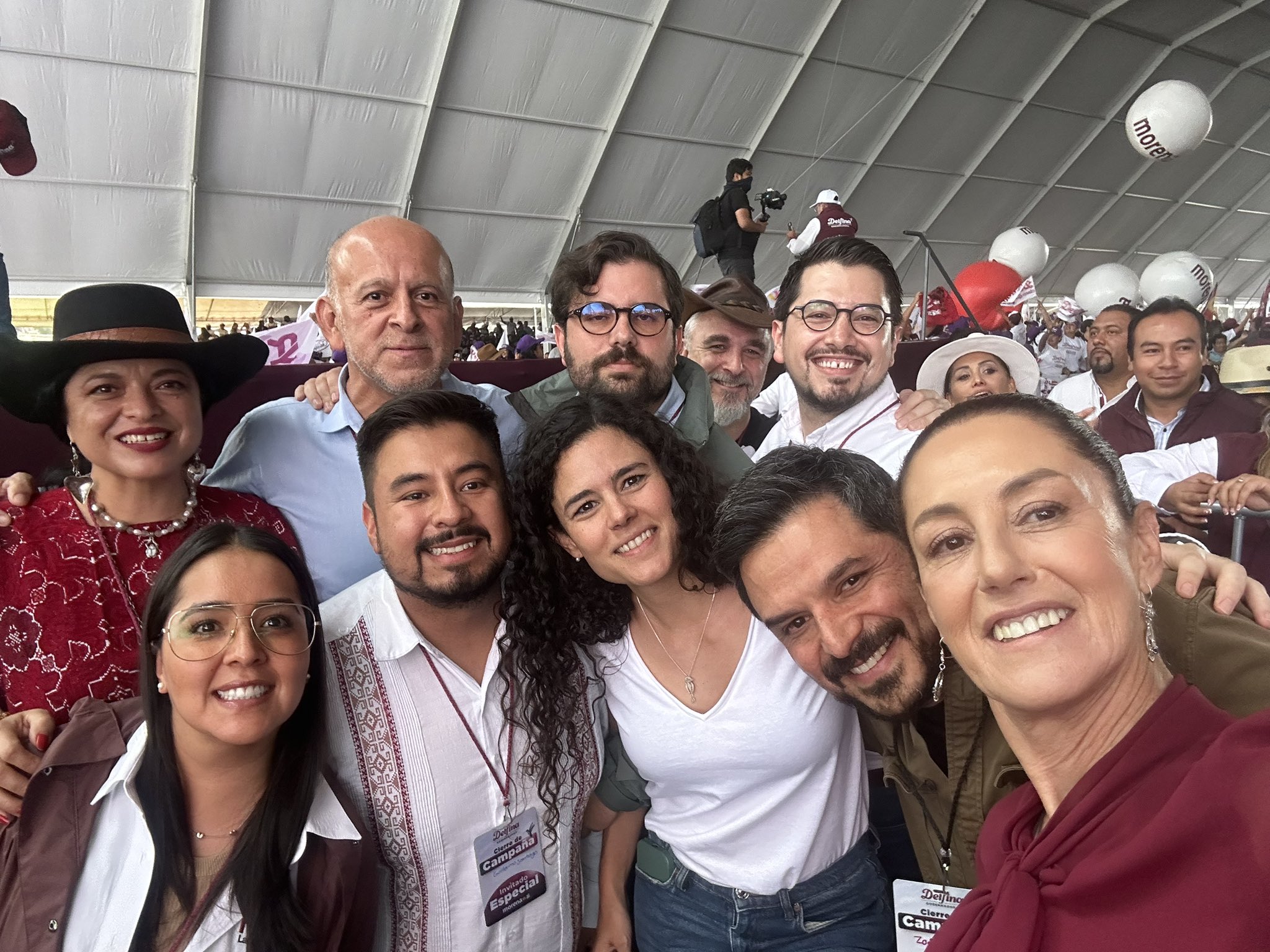 Claudia Sheinbaum asiste a cierre de campaña de Delfina Gómez