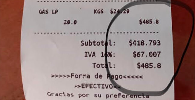 Casi llega a 500 pesos el cilindro de 20 kilos de gas LP en Atlixco