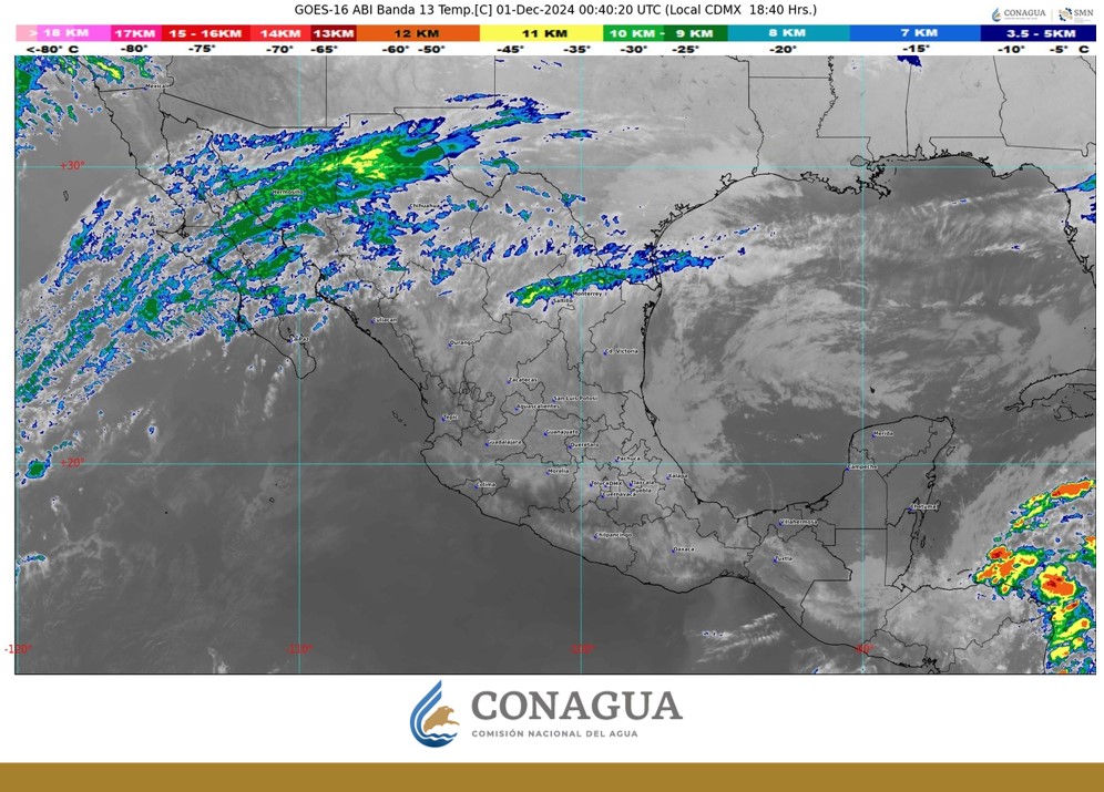 Se prevén lluvias fuertes en Oaxaca y Veracruz