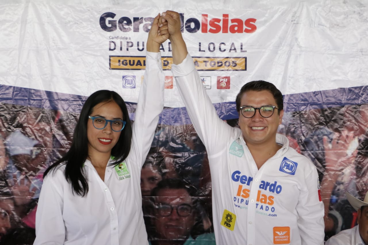 Declina candidata del PVEM a favor de Gerardo Islas