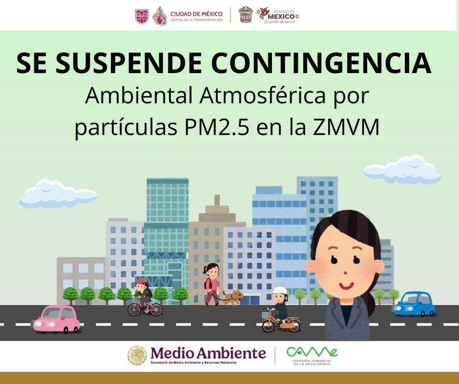 Se suspende contingencia en Zona Metropolitana del Valle de México 