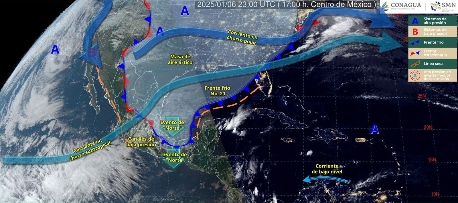 Bajará la temperatura en el noroeste, norte, noreste, centro y oriente de México