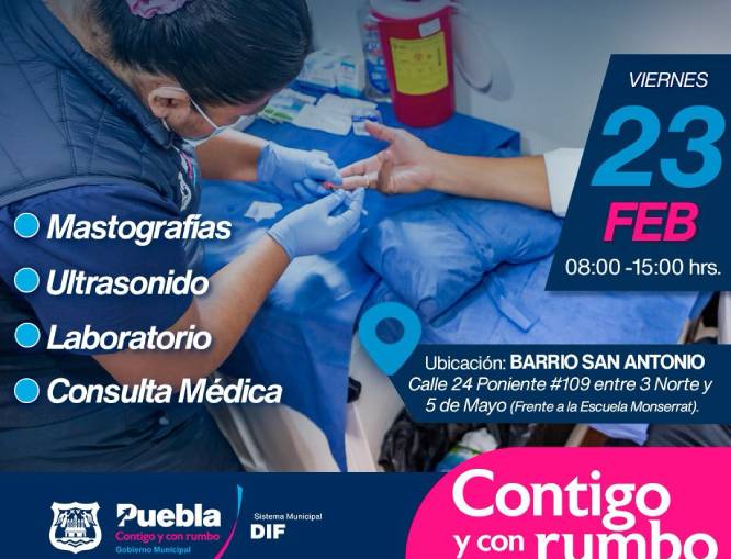 Ofrecerán servicios de salud gratuitos en San Jerónimo Caleras y Barrio San Antonio