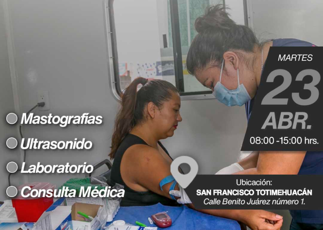 Unidades Preventivas de Salud ofrecerán servicios en Totimehuacán y Álamos Vista Hermosa