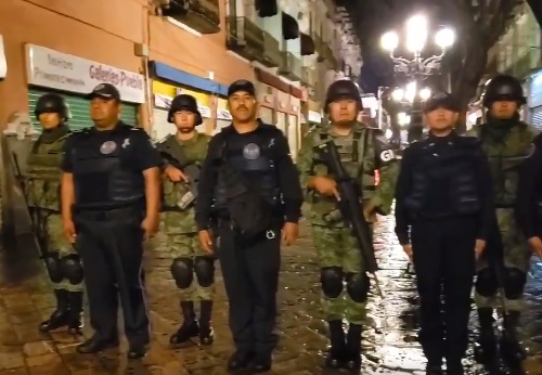 VIDEO Guardia Nacional hace primer rondín en centro de Puebla