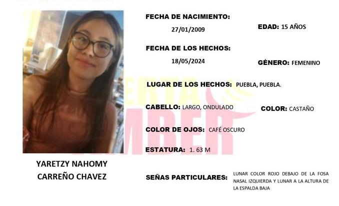 Yartezy desapareció en la avenida las Torres en Puebla capital