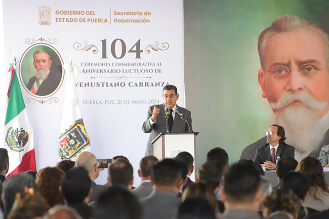 Encabeza Céspedes aniversario luctuoso de Venustiano Carranza