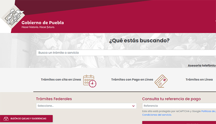 Con pagos en línea y previa cita, gobierno de Puebla mantiene trámites fiscales