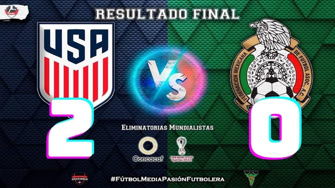 Con dos goles, tumba Estados Unidos a la Selección Mexicana