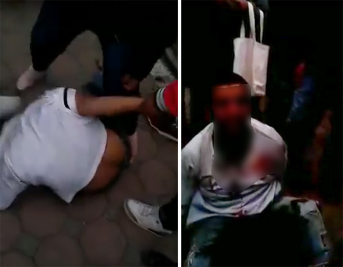 VIDEO Casi linchan a sujeto por golpear a su ex mujer en Chiautzingo