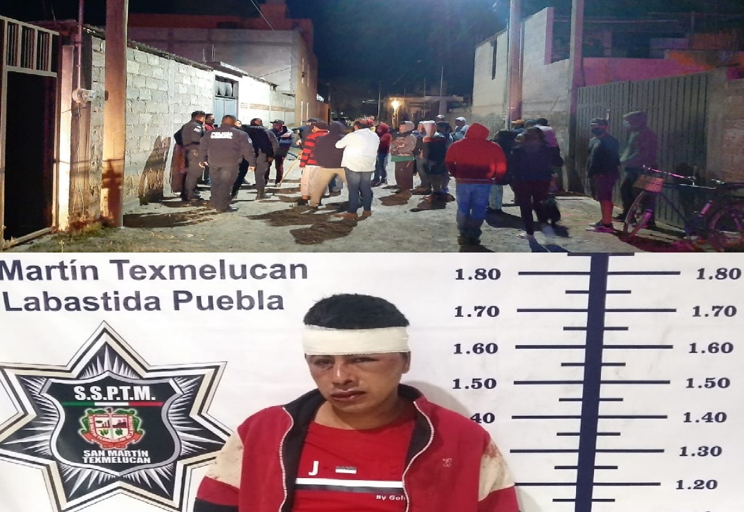 Agredió a dos hombres y terminó golpeado en Texmelucan