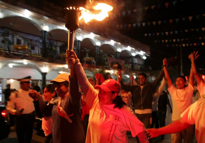 Este fin de semana cruzó la Mixteca poblana la Antorcha Guadalupana