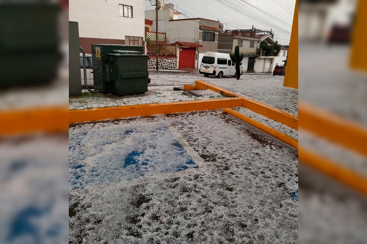 VIDEO Granizada en Puebla