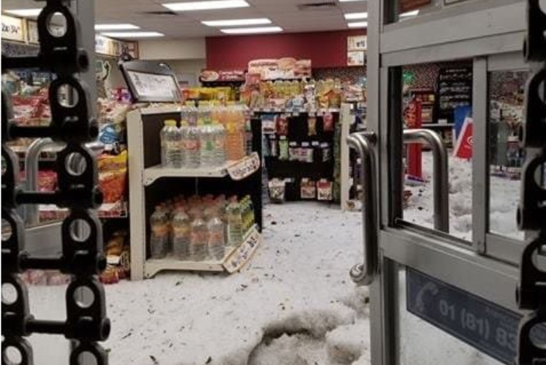 Granizadas deja a Guadalajara bajo la nieve