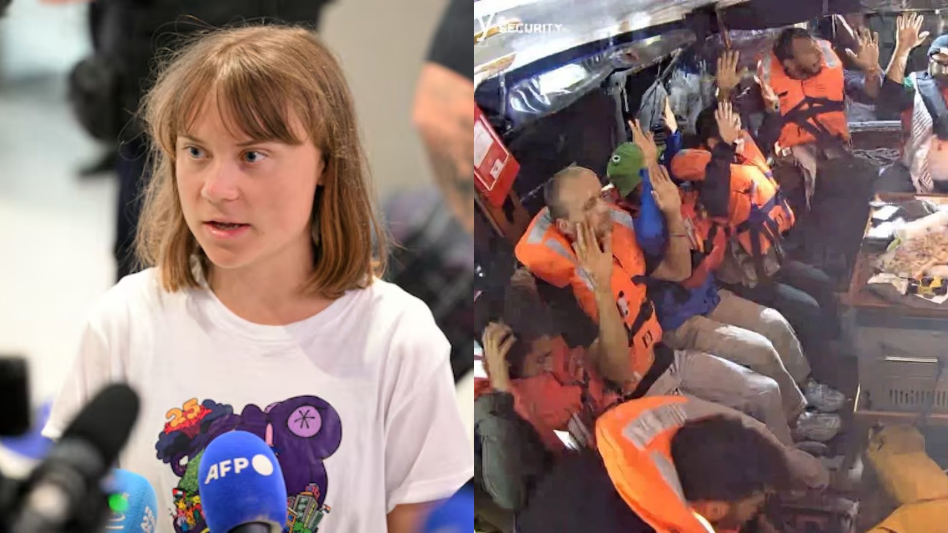 Tras haber sido secuestrada y torturada por Israel, Greta Thunberg llega a París