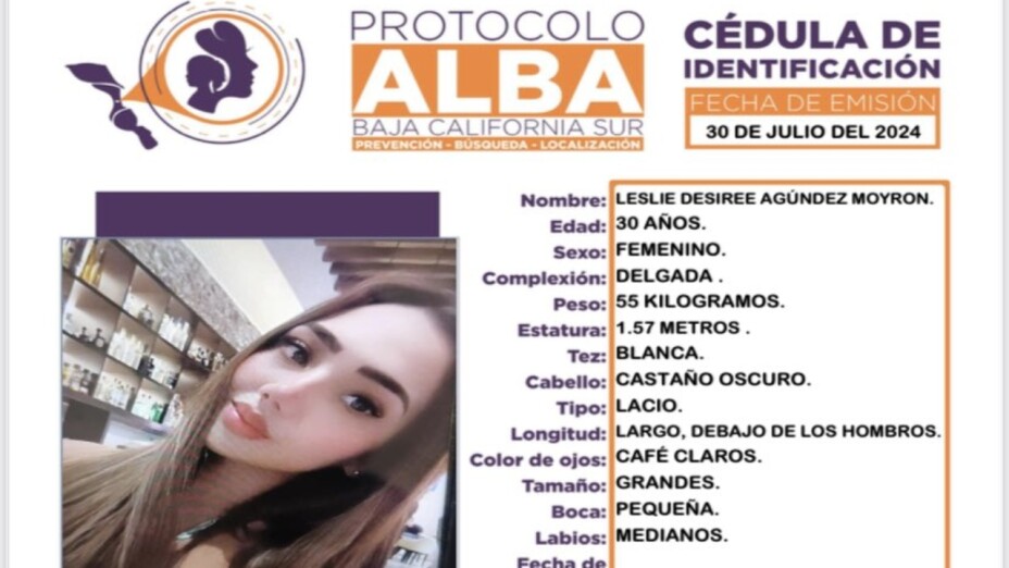 Detienen a Andrés Armando N hermano y presunto feminicida de Leslie Desireé Agúndez en La Paz