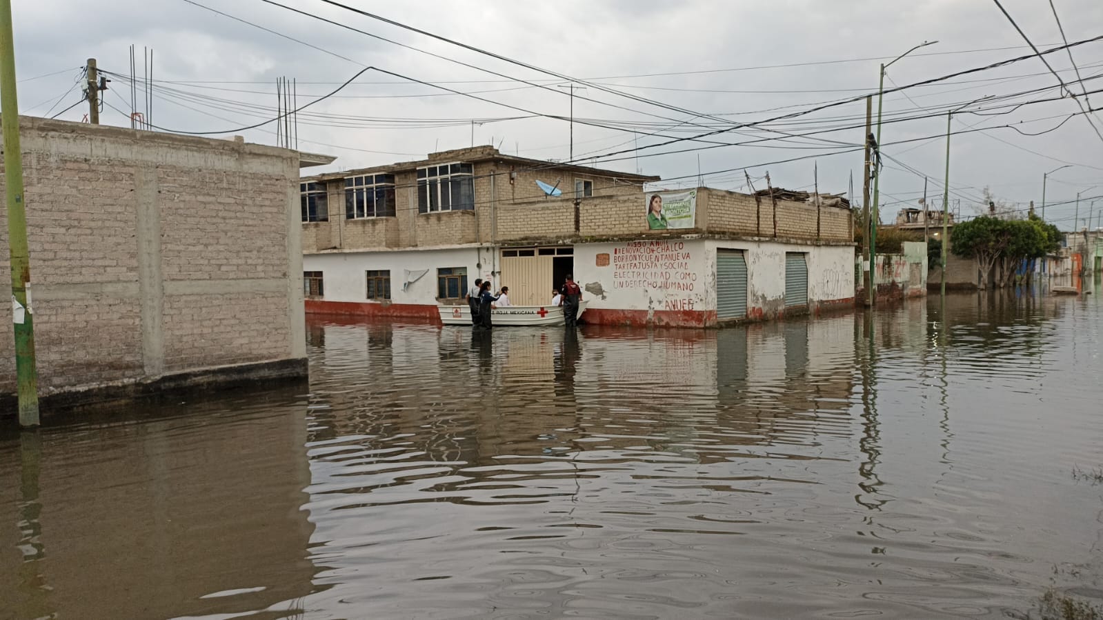 Hasta 600 familias en Chalco han sido afectadas por las lluvias