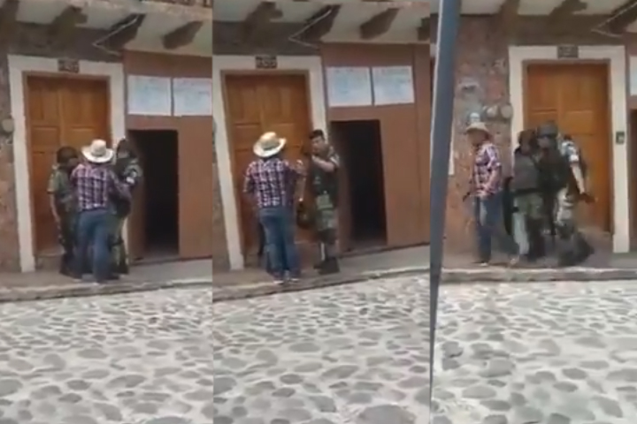 VIDEO Ebrios captan a elementos de la Guardia Nacional