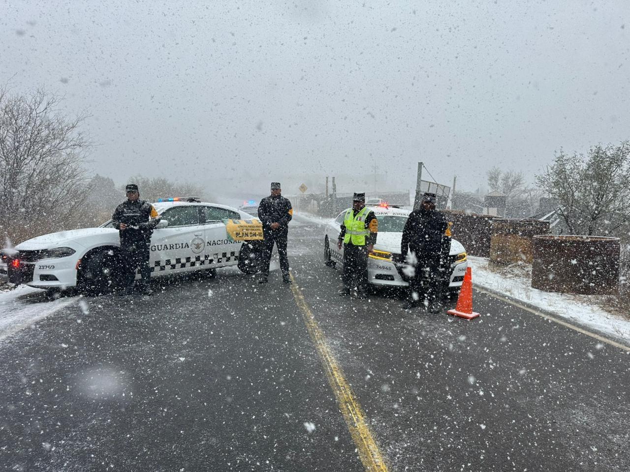 FOTOS Guardia Nacional implementa PLAN DN-lll-E por nevadas