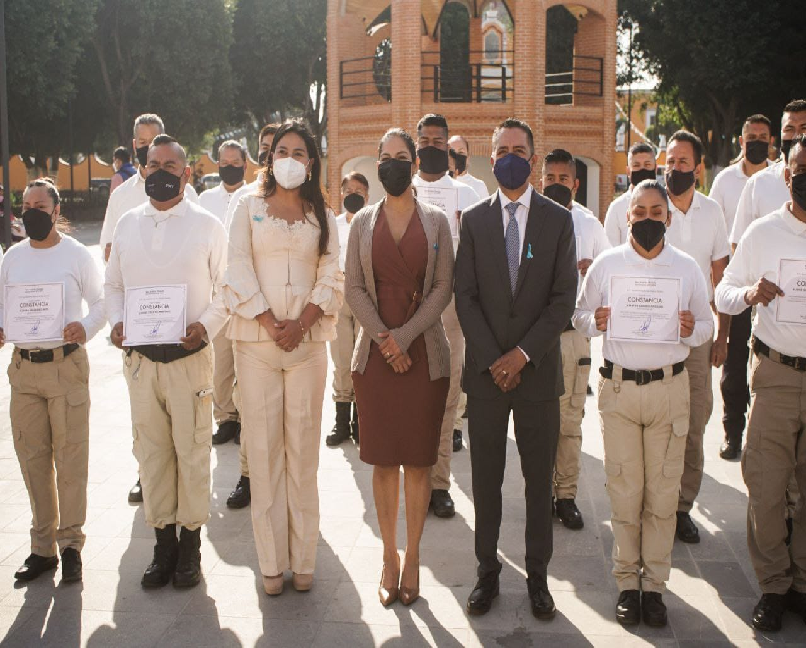 Reconocimiento a 38  guardias ciudadanos en San Andrés Cholula