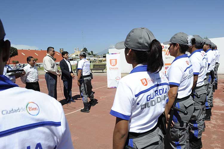 Se suman 40 guardias ciudadanos a la seguridad de San Pedro Cholula