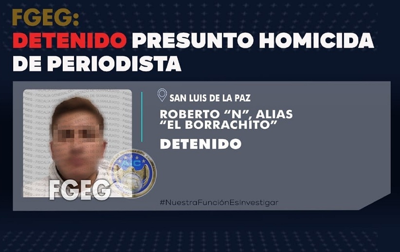 Cae supuesto homicida del periodista Ernesto Méndez en Guanajuato