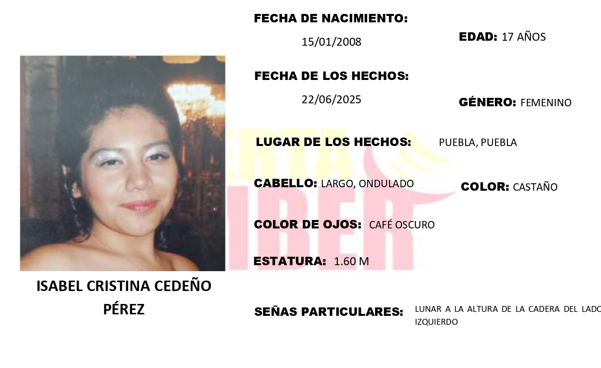 Activa Alerta Amber por desaparición de Isabel en la Romero Vargas