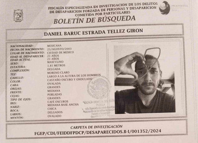 Daniel desapareció en calles de Huejotzingo; su familia ya lo busca