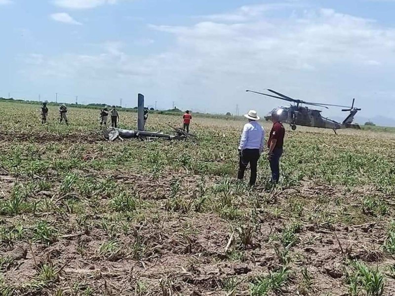 Helicóptero se desploma en Los Mochis, Sinaloa, hay 14 marinos muertos