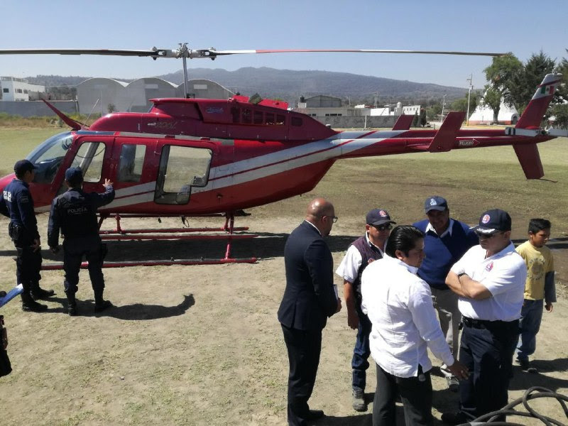 Con helicóptero bomba gobierno combate incendios forestales: SGG