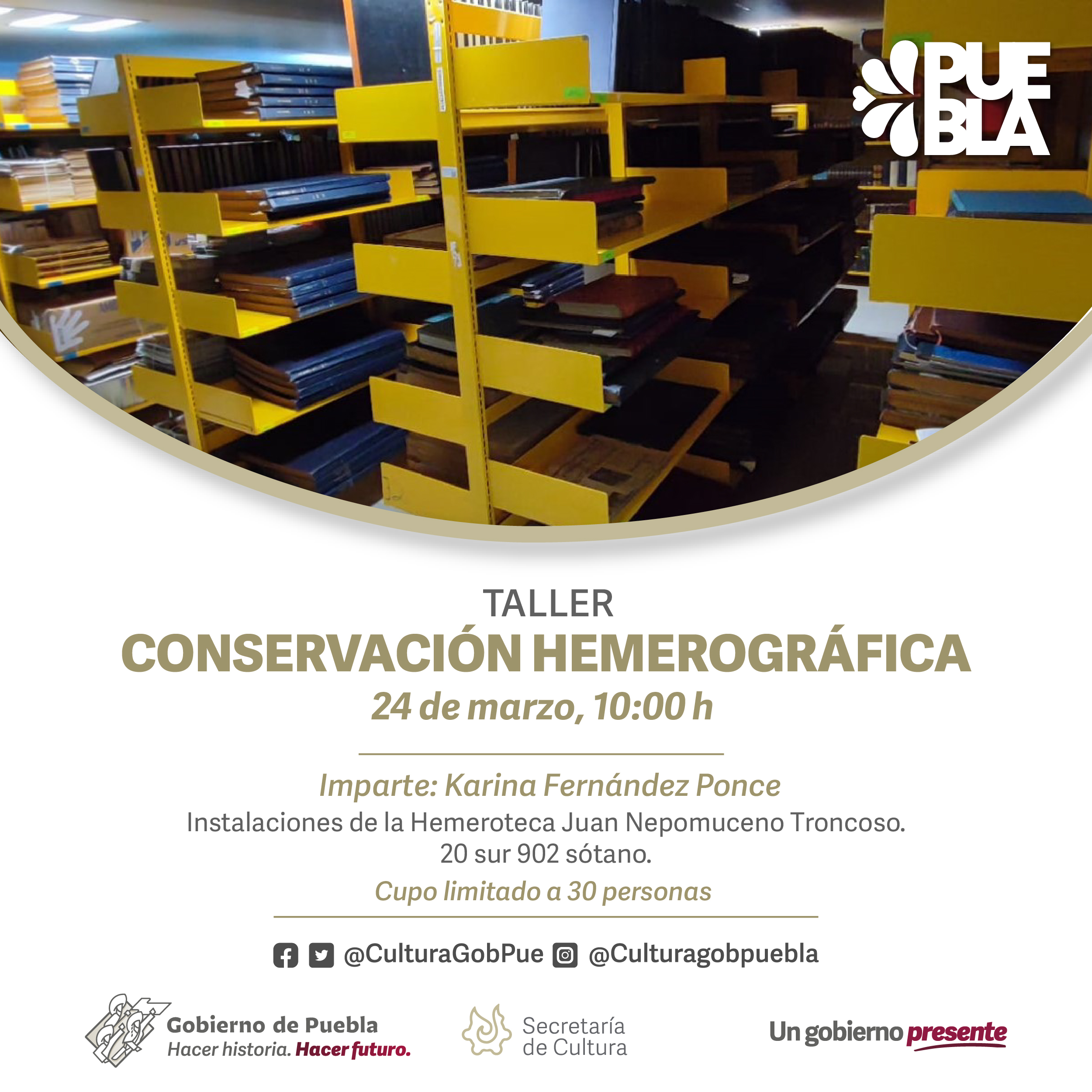 Impartirá Cultura taller gratuito de conservación hemerográfica