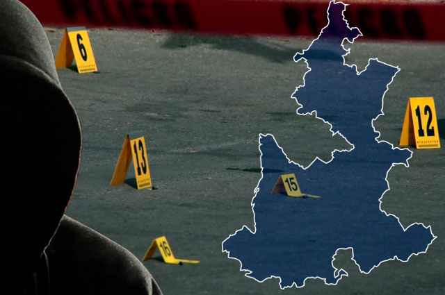 Crece violencia homicida en 82 municipios de Puebla