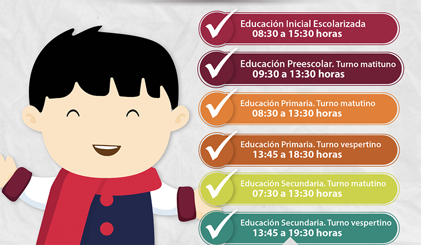 Horario de invierno en escuelas iniciará el 1 de noviembre